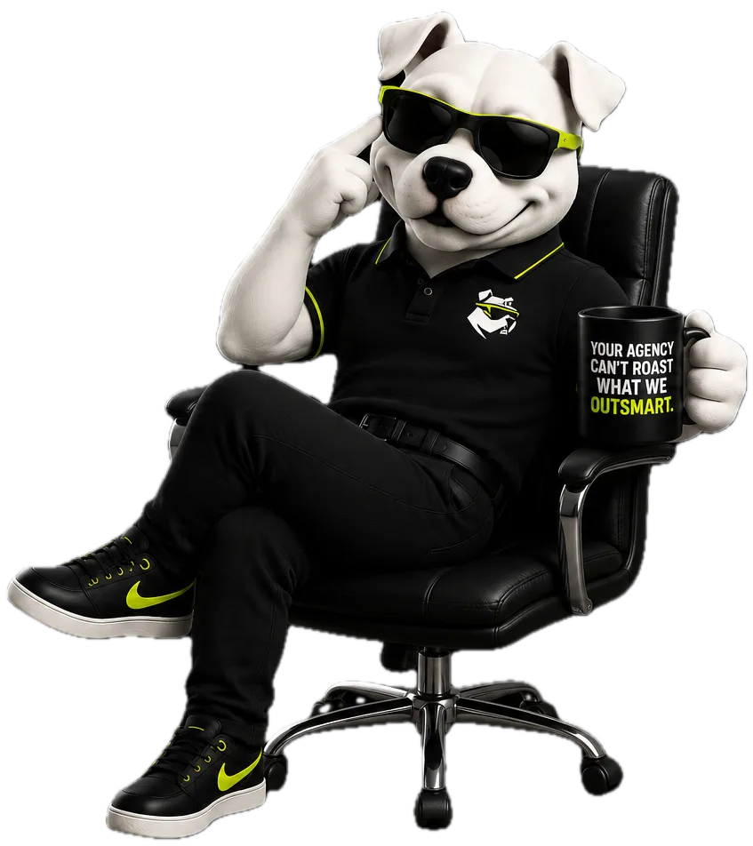 BusinessDawg mascot, meme pose